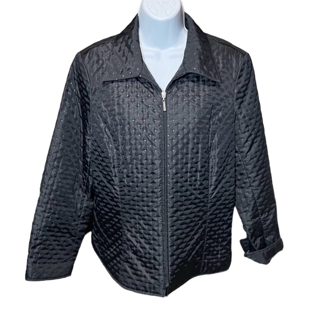 Talbots black polka dot casual lightweight jacket - Picture 3 of 13